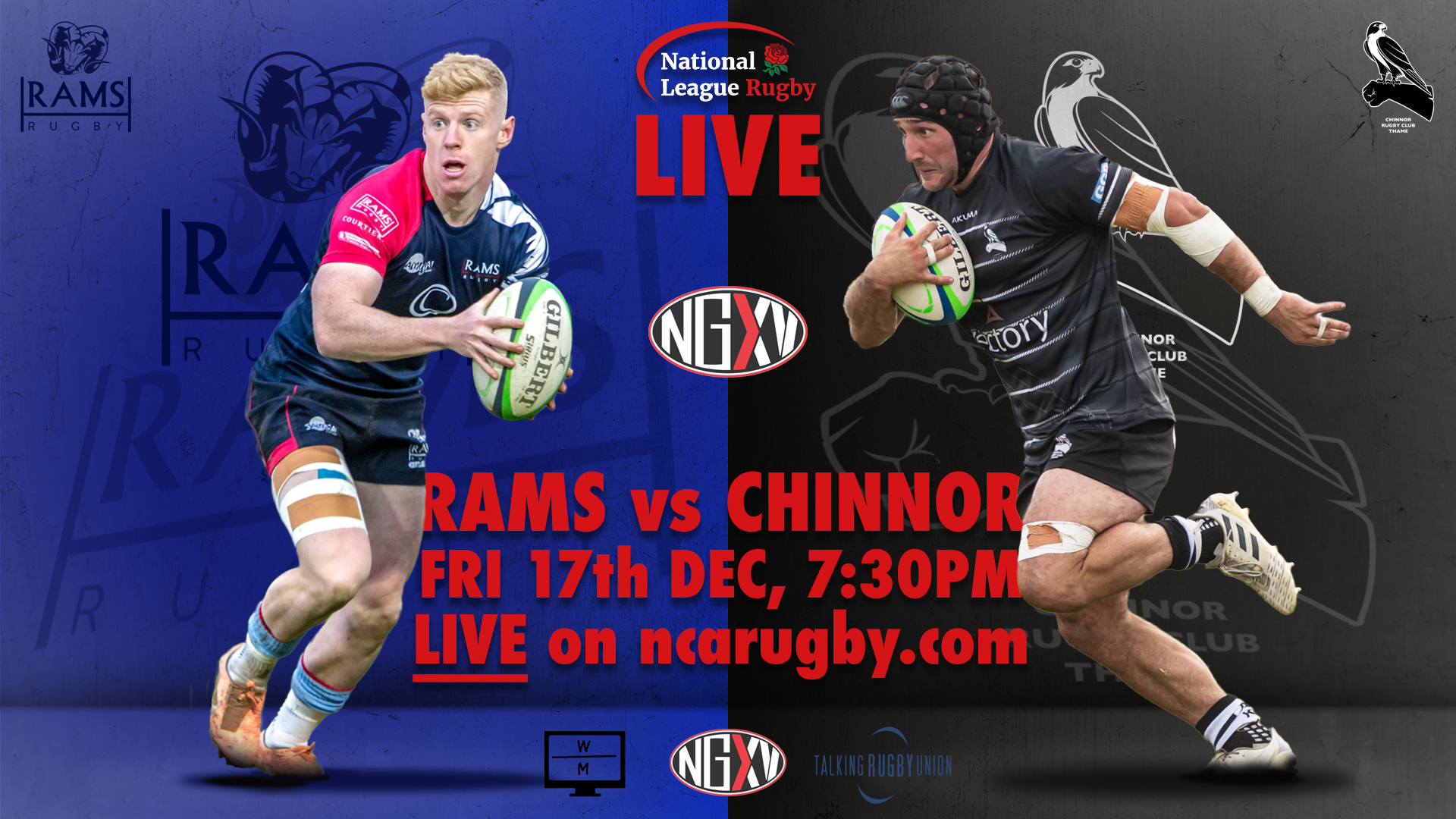 Live Stream NextGenXV link up with National League Rugby and Talking Rugby Union to Live Stream Rams RFC v Chinnor